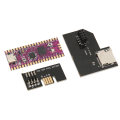 Pikkukuva 4 / 11: RasPi Pico -joustava mikrokontrolleri -kortti, kaksiydininen 264 kt ARM Cortex M0+ -suoritin, SD2SP2 Pro Micro -tallennuskorttisovitin