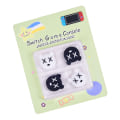 Miniatyrbillede 3 af 11: Silikone Joystick Cover Sød Tegneserie Ergonomisk Ridsefast Gaming Thumb Grip Cover til Switch Sort X og Hvid X 4 stk