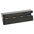 Miniatyrbilde 2 av 11: USB-hub med høy hastighet, 4 porter, USB 3.1 og 2.0, USB-forlengelseslader for PS4 Slim spillkonsoll
