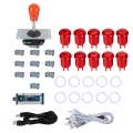 Miniatyrbillede 1 af 11: 822B Enkelt DIY Arcade Joystick Tilbehørssæt til Arcade / Fighting Hjemmespil USB Sæt i Amerikansk Stil (Rød)