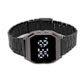 Miniatyrbillede 3 af 10: Tetragonum Digital LED Sports Ur til Studerende - Sort, med Foldbar Spænde, Alarm, Timer og Natlysfunktioner til Daglig Brug