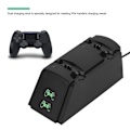 Pikkukuva 11 / 11: 2-in-1 USB-kaksoislaturi teline latausasema PS4-ohjaimelle LED-valolla