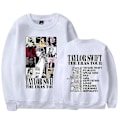 Miniatyrbillede 1 af 3: Taylor Swift The Eras Tour Trykt Unisex Sweatshirt Langærmet Rund Hals Afslappet Løs Pullover Toppe, S, Hvid