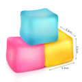 Miniatyrbillede 3 af 4: Stress Relief Cube Squishes Legetøj Langsom Rebound Selvlysende Gel Fyldt Sensorisk Cube Beroligende Klemme Fidget Legetøj Børn T