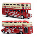 Miniatyrbillede 2 af 6: Dobbeldækkerbus Model, Børns Dobbeltlags Bus Legetøj Simul,ZQKLA