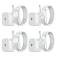 Miniatyrbillede 1 af 3: iPhone-oplader - Hurtigoplader - Adapter + Kabel 20W USB-C Hvid 4-pak