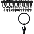 Miniatyrbild 1 av 5: Gardinklämmor med ringar (桅50mm, 16-pack) - Rustpr,ZQKLA