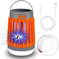 Miniatyrbillede 2 af 3: Campinglampe Solcelle Campinglampe UV-lys Insektdræber Myggefælde Campinglanterne Ip67 Vandtæt Bærbar Myggefælde Teltlampe USB Genopladning