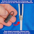 Miniatyrbild 3 av 5: Dragkedjor Reparationsdrag, Set med 2 Svarta Ersättningsdragkedjeflikar, Universal