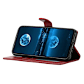 Miniatyrbillede 2 af 5: Læder telefoncover med pung og stativ til Samsung Galaxy A05s 4G med praktisk rem Red
