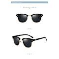 Pikkukuva 5 / 5: Retro Round Semi Rimless Polarisoivat Aurinkolasit UV-Suoja, ZQKLA