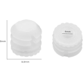 Pikkukuva 4 / 5: 100 kpl saranan laajennustappeja M4x8mm muoviset laajennustapit 4mm valkoiset saranan tappien lisäosat kaappiin 8.8x8mm-11