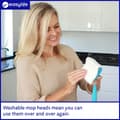 Miniatyrbillede 5 af 5: Sokkelrenser med moppehåndtag + 2 vaskbare moppehoveder, fliserens