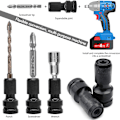 Miniatyrbilde 4 av 5: 1/2\" Firkant til 1/4\" Socket Adaptere Slagtrekker Slag Ada, ZQKLA