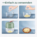 Miniatyrbillede 4 af 5: Elektrisk kødhakker, Mini elektrisk hakker, 250 ml, Elektrisk, ZQKLA