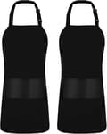 2-pack Justerbart förkläde med 2 fickor 80x70cm