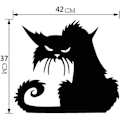 Miniatyrbillede 4 af 4: 2 stk Halloween Sort Katte Vægstickers Vægstickers Vægstickers, ZQKLA