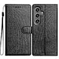 Miniatyrbillede 1 af 5: Læder telefoncover med pung og stativ til Samsung Galaxy A05s 4G med praktisk rem Black