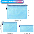 Miniatyrbillede 2 af 5: Plastikmappe A4+A5+A6, 15 STK Lynlåspose, PVC Mesh Lynlås, ZQKLA