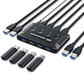 Miniatyrbillede 1 af 4: Usb3.0 switch selector switcher 4-port usb automatisk 4-i-4-ud hub delt switcher til printer tastatur mus