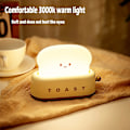 Miniatyrbillede 2 af 6: Sød Toast Natlampe, Gul, Dæmpbar LED Natlys Genopladelig, ZQKLA