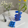 Miniatyrbild 7 av 7: Akrylvas, Geometrisk Akrylblomvas, Hög Vågsform, ZQKLA