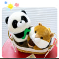 Miniatyrbillede 4 af 5: Plush 8 Tommer Squishy Fyldt Legetøjsdyr (Panda), ZQKLA