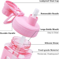 Pikkukuva 2 / 7: Kawaii-vesipullo pillillä ja tarralla 700 ml, ei vuoda, La, ZQKLA