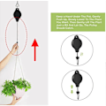 Miniatyrbillede 4 af 5: 4 stk. Plantepulley Udtrækkelig Plantekrog Pulley Justerbar Planteophæng Hængende Blomsterkurv Til Havekurve Potter Og Fuglefoder I Forskellige