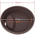 Miniatyrbillede 3 af 7: 3 Sorte og 3 Kaffe Genanvendelige Lækagesikre Silikonelåg (6 stk., ZQKLA)