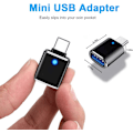 Pikkukuva 4 / 7: USB C - USB OTG 3.0 -sovitin - USB Type C uros - USB A naaras, ZQKLA