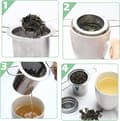 Miniatyrbillede 3 af 5: 2 stk. Te-filter, 304 Rustfrit Stål Te-filter Te-infuser med