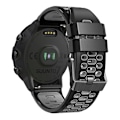 Miniatyrbillede 1 af 5: Til Suunto 7 / 9 / 9 Baro Dobbelt-farvet Silikon Urrem 24mm Multi-hul Design Hurtigudløsning Håndledsrem, Sort Grå
