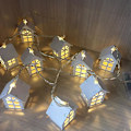 Miniatyrbillede 3 af 5: 10 LED Træhus Feelysslynge Bryllup Fest Nytår Hængende Girland Julepynt Hjem Navidad Kerst Noel Lamper
