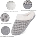 Miniatyrbillede 3 af 5: Grå hjemmesko til kvinder - varme, med memory foam og anti-slip