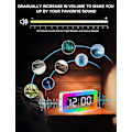 Miniatyrbild 3 av 5: Digital väckarklocka, RGB-färgad väckarklocka för sovrum, Dubbel a, ZQKLA