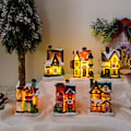 Miniatyrbillede 2 af 4: Julepynt Resin Tiny Houses Mikrolandskab Resin ,ZQKLA