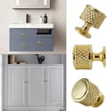 6 stk. Guld Møbel Knapper, Enkelt Hul Skuffe Knapper, Guld Kabinet