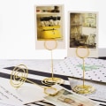 Miniatyrbild 6 av 7: 24 Stycken Guld Bordsnummerhållare Bröllop Placeringskortshållare, ZQKLA