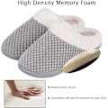 Miniatyrbillede 2 af 5: Grå hjemmesko til kvinder - varme, med memory foam og anti-slip