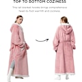 Miniatyrbillede 5 af 6: Oversized Wearable Blanket Hoodie, Lang Sherpa Fleece Tæppe, ZQKLA