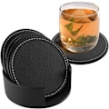 Miniatyrbillede 1 af 6: 6 stk. skridsikre PU læder coasters med varmebestandig Ho, ZQKLA