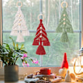 Miniatyrbild 2 av 5: Set med 3 Macrame Hängande Julgranssatser i Macrame Vägg Cotto