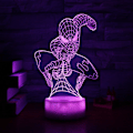 Pikkukuva 4 / 6: Spiderman 3D LED Illuusio Yövalo 7 Väriä Vaihtuva Pöytälamppu, ZQKLA