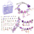 Miniatyrbillede 1 af 7: 64 stk. Jule-Smykkefremstillingskit Charm Armbånd Halskæder, ZQKLA