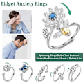 Miniatyrbillede 3 af 5: 6 stk. Fidget Angst Ringe Justerbare Ringe Sæt Justerbare Ringe Fidget Ringe Dame Perlering