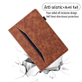 Pikkukuva 5 / 5: Nahkainen tablettikotelo Samsung Galaxy Tab A9+:lle, jossa on liitosrakenne Brown