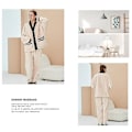 Miniatyrbild 4 av 5: Vintervarma Sammetspyjamas Dam - Hemkläder Pyjamas Set Kan Användas Utomhus - Beige L