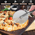 Miniatyrbild 3 av 6: Pizzakutter, Pizzakutter i Rostfritt Stål, Professionell Pizzakutter, ZQKLA