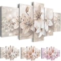 Pikkukuva 3 / 5: （vaaleanpunainen）5 paneelia Rakastavat Kukkia Canvas-seinätaulu, ZQKLA